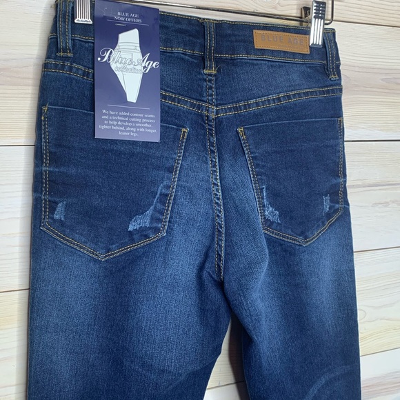 Blue Age Curve Control Dark Blue Skinny Jeans - Picture 8 of 11
